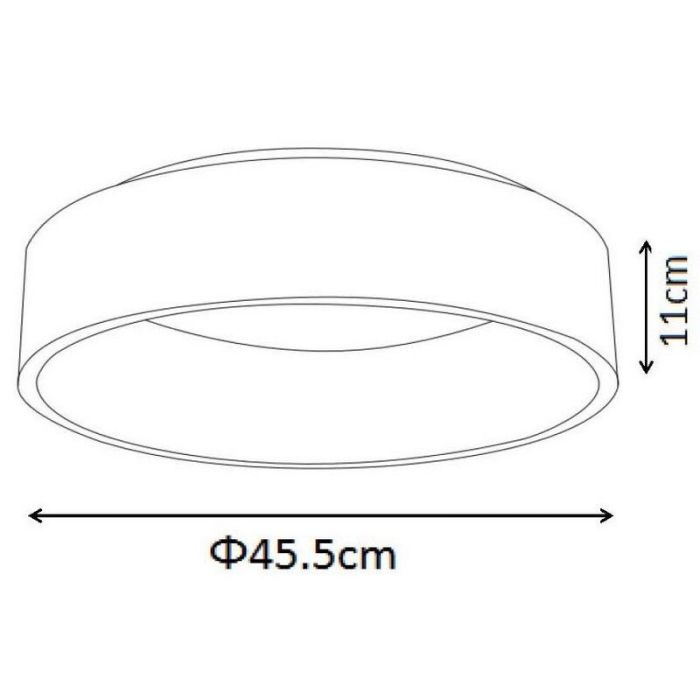 Lampe plafond moderne blanche, Talowe, 30W, 3000K LED