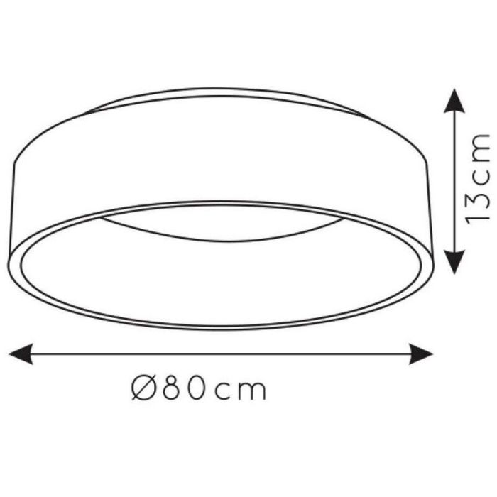 Lampe plafond moderne blanche, Talowe, 80W, 3000K LED