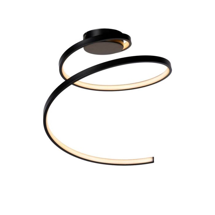 Lampe plafond moderne noire, Maxence, 24W, 3000K LED