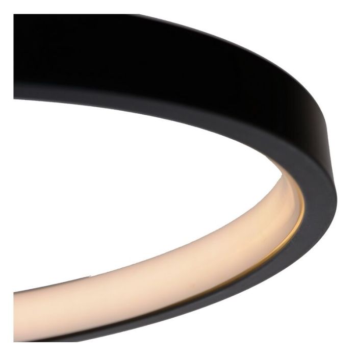 Lampe plafond moderne noire, Maxence, 24W, 3000K LED