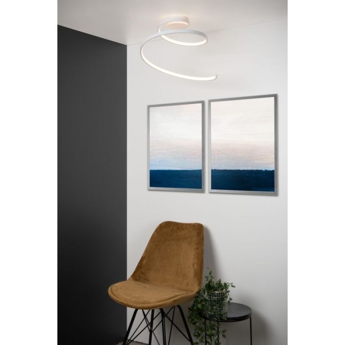 Lampe plafond moderne blanche, Maxence, 24W, 3000K LED