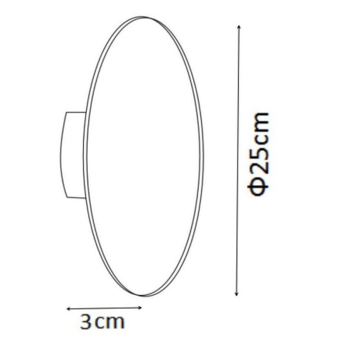Applique murale moderne noire, Eklyps led, 8W, 3000K LED