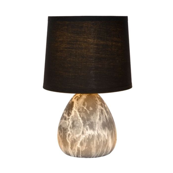 Lampe de table en céramique blanche, Marmo, avec interrupteur