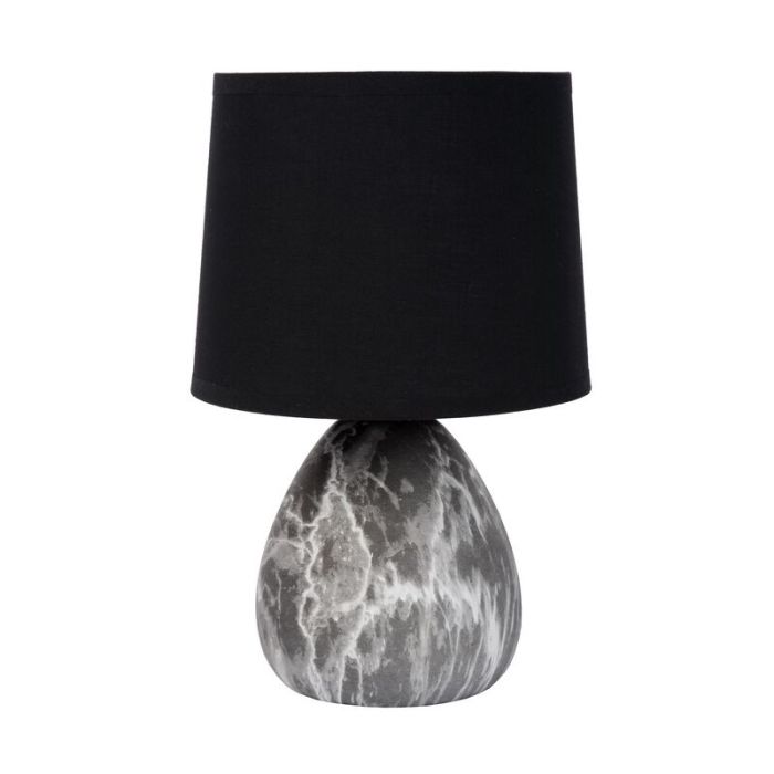 Lampe de table en céramique blanche, Marmo, avec interrupteur
