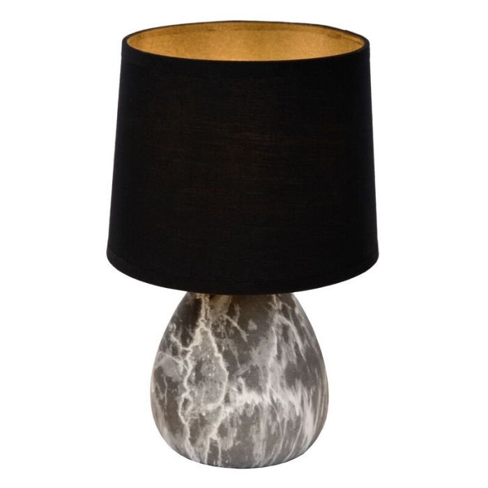 Lampe de table en céramique blanche, Marmo, avec interrupteur