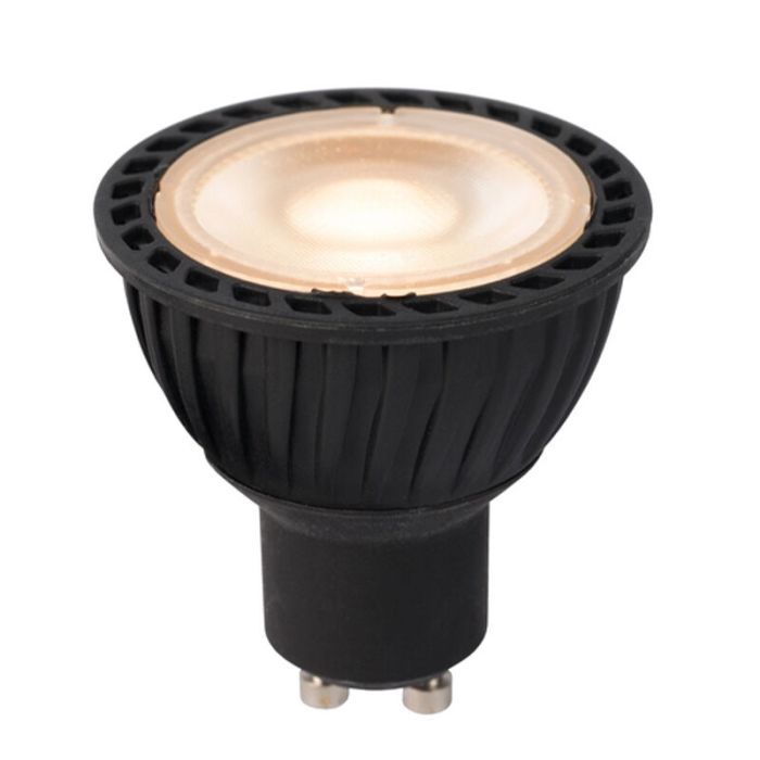 Lucide GU10 ampoule LED dimmable, Jordan, noir, 5w, 2200K