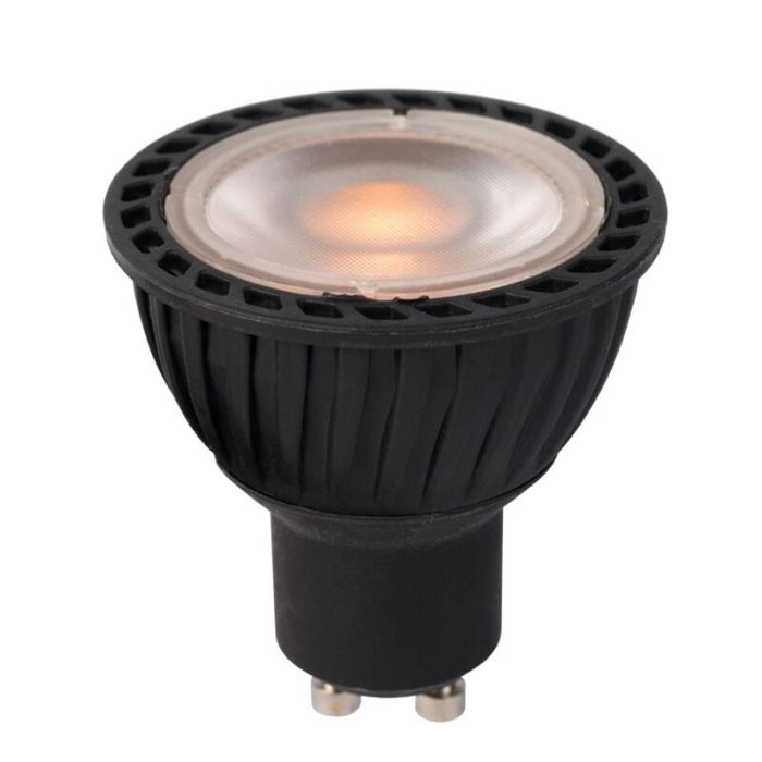 Lucide GU10 ampoule LED dimmable, Jordan, noir, 5w, 2200K