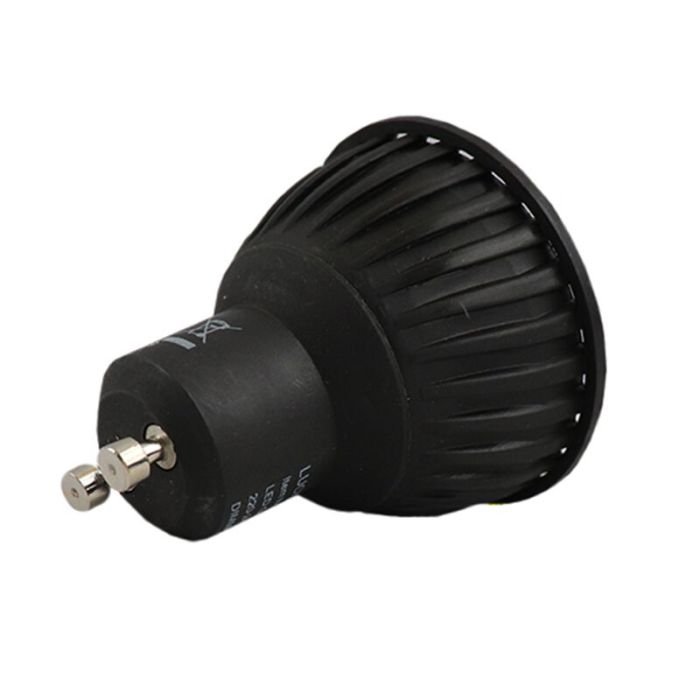 Lucide GU10 ampoule LED dimmable, Jordan, noir, 5w, 2200K
