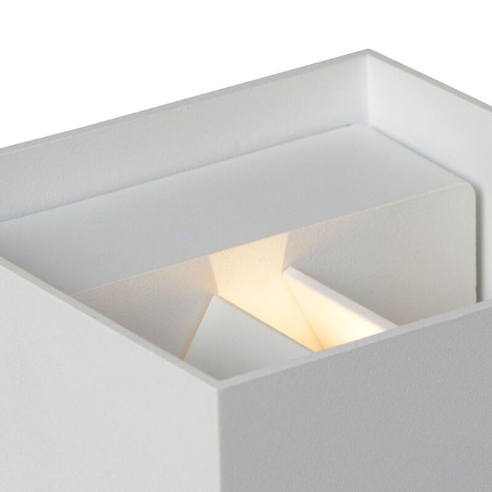 Applique up and down moderne blanche, Axi, 6W, 2700K LED, IP54