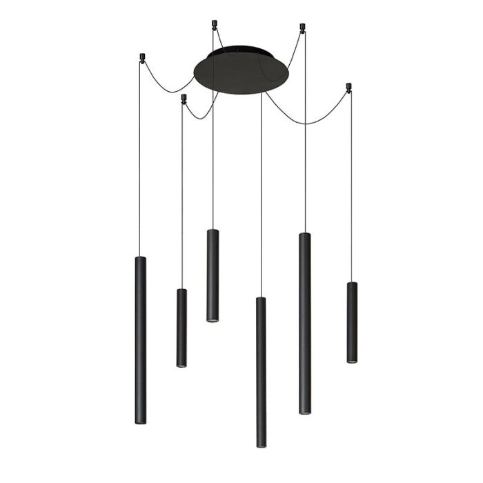 Suspension moderne noire, Lorenz, 4W, 3000K LED