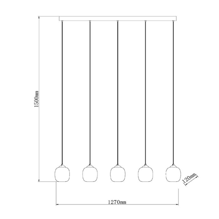 Suspension moderne grise, Tamino, 5,6W, 3000K LED