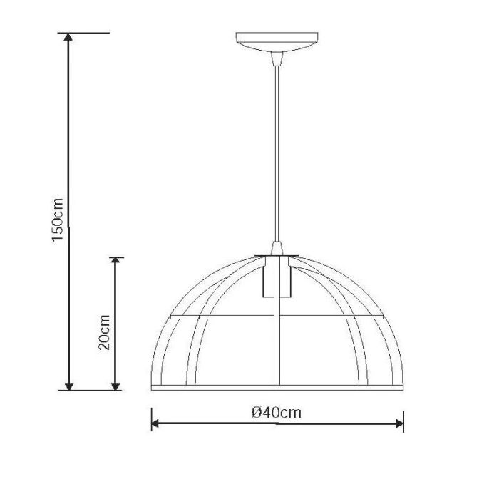 Suspension moderne noire, Dikra