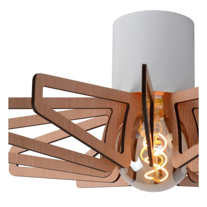Lampe plafond moderne bois, Zidane