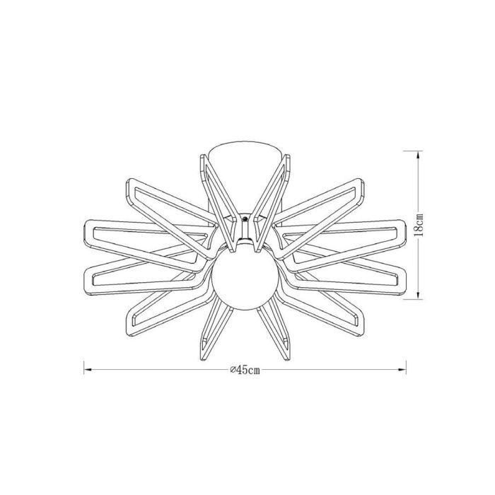 Lampe plafond moderne bois, Zidane