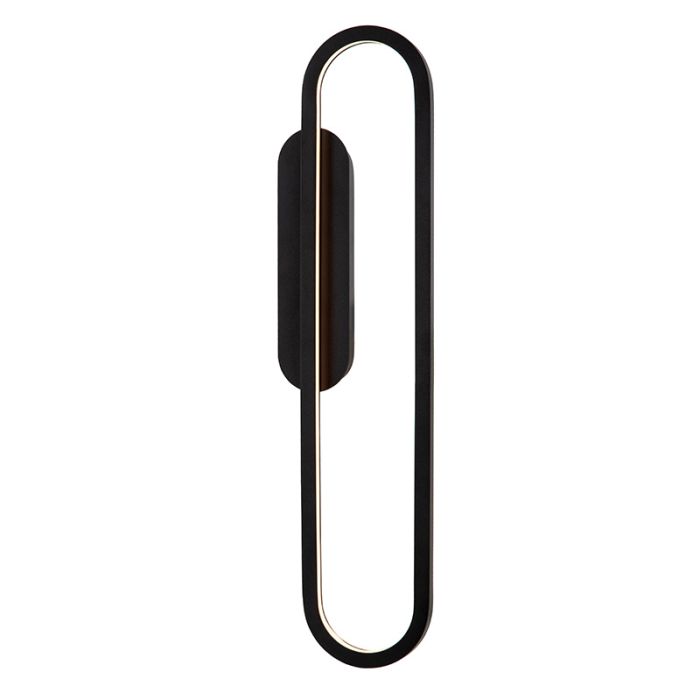 Applique murale moderne noire, Thelma, 22W, dim to warm LED