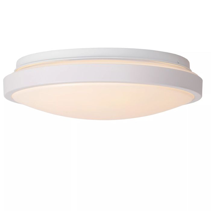 Plafonnier salle de bain moderne blanc, Dasher, 12W, 2700K LED, IP44