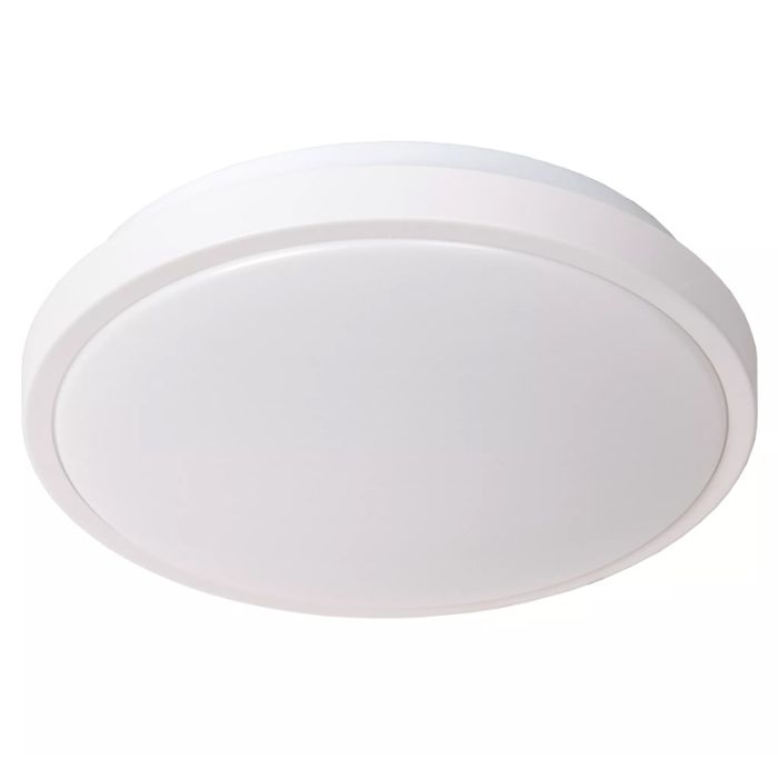 Plafonnier salle de bain moderne blanc, Dasher, 12W, 2700K LED, IP44