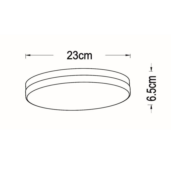Plafonnier salle de bain en plastique noir, Biskit, 12W, 2700K LED, IP44