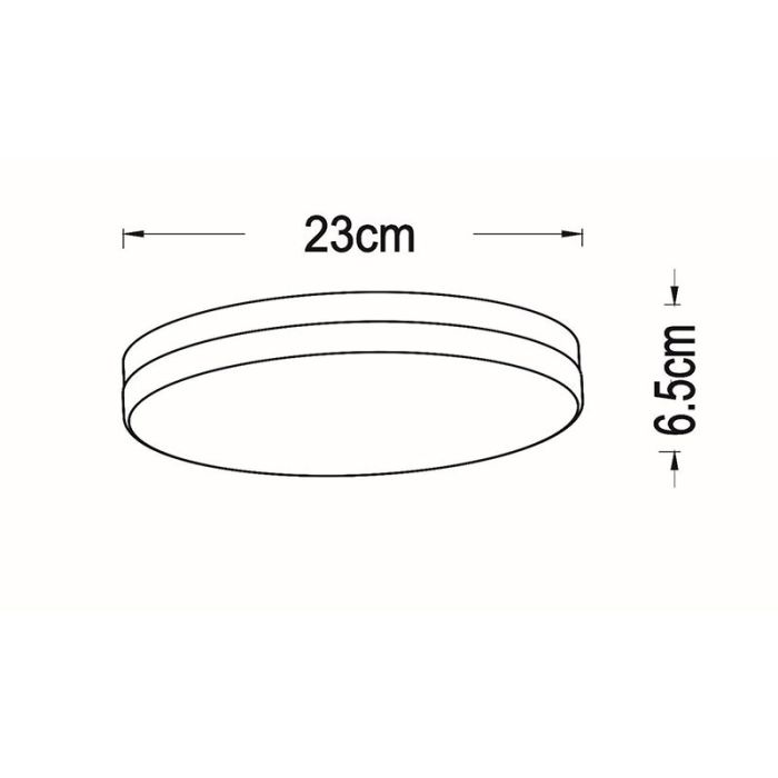 Plafonnier salle de bain en plastique blanc, Biskit, 12W, 2700K LED, IP44