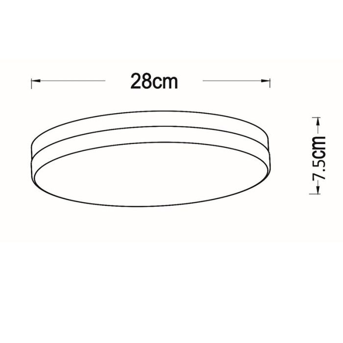 Plafonnier salle de bain en plastique blanc, Biskit, 18W, 2700K LED, IP44