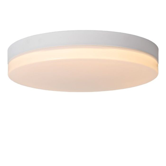 Plafonnier salle de bain en plastique blanc, Biskit, 36W, 2700K LED, IP44