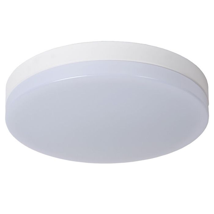 Plafonnier salle de bain en plastique blanc, Biskit, 36W, 2700K LED, IP44