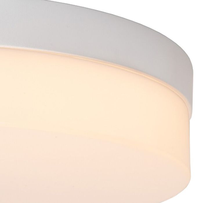 Plafonnier salle de bain en plastique blanc, Biskit, 36W, 2700K LED, IP44