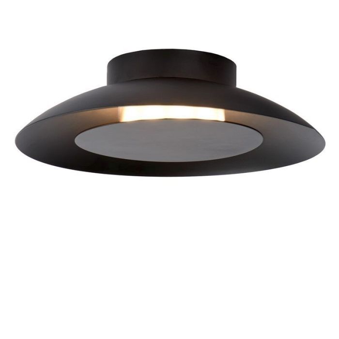 Lampe plafond moderne noire, Foskal, 6W, 2700K LED