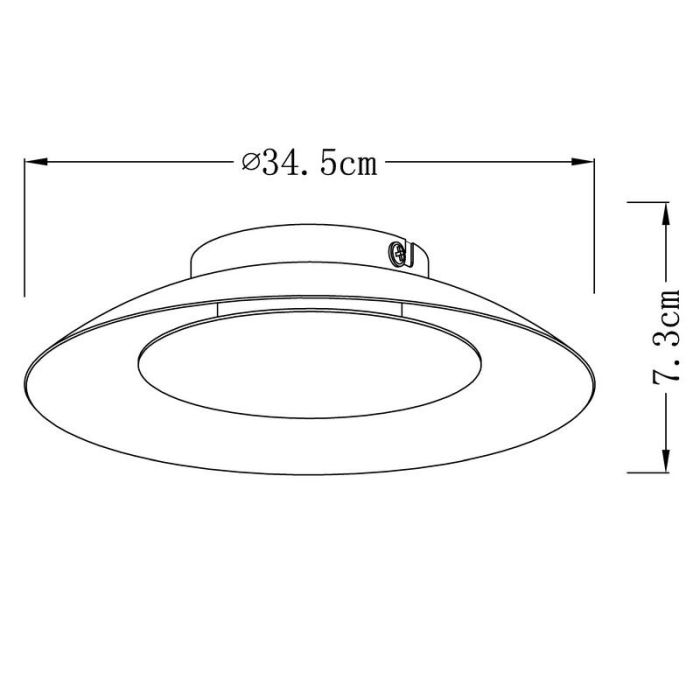 Lampe plafond moderne dorée, Foskal, 12W, 2700K LED