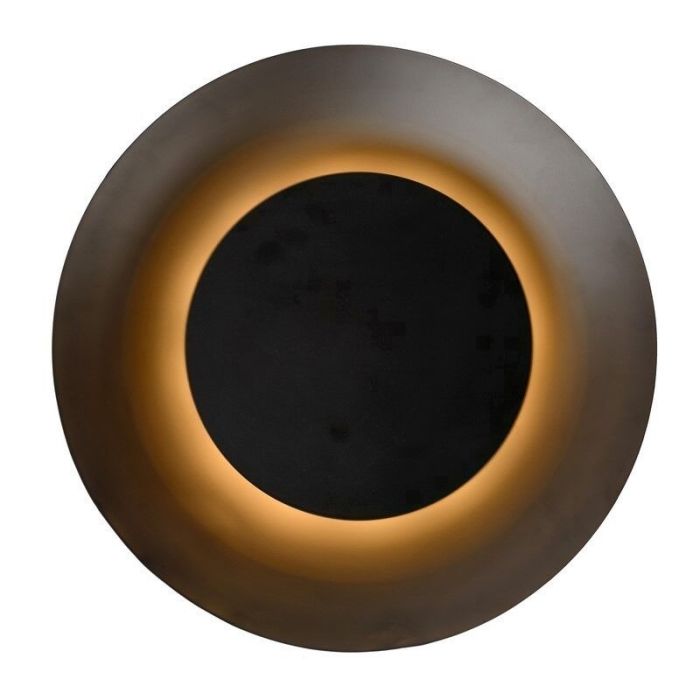 Lampe plafond moderne noire, Foskal, 12W, 2700K LED