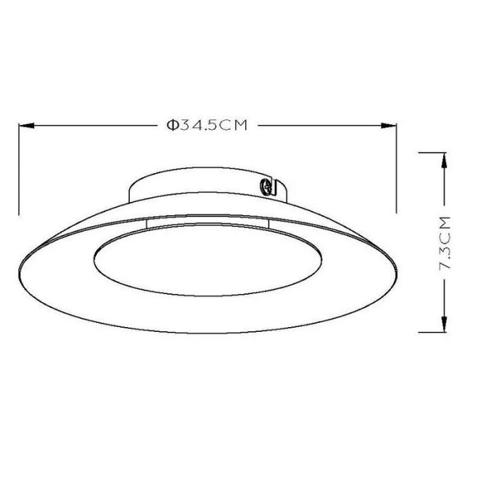 Lampe plafond moderne noire, Foskal, 12W, 2700K LED
