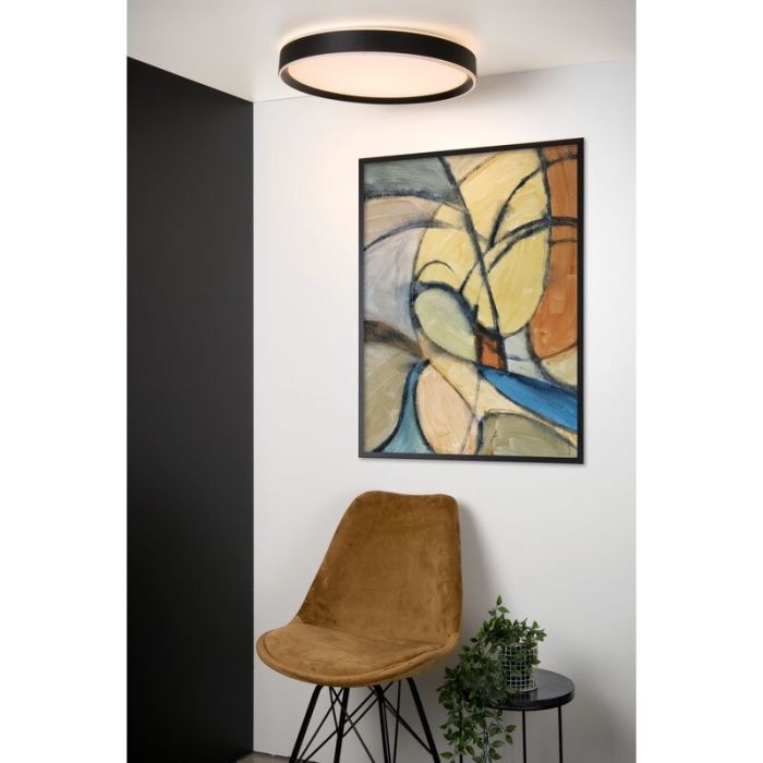 Lampe plafond moderne noire, Nuria, 36W, 2700K LED