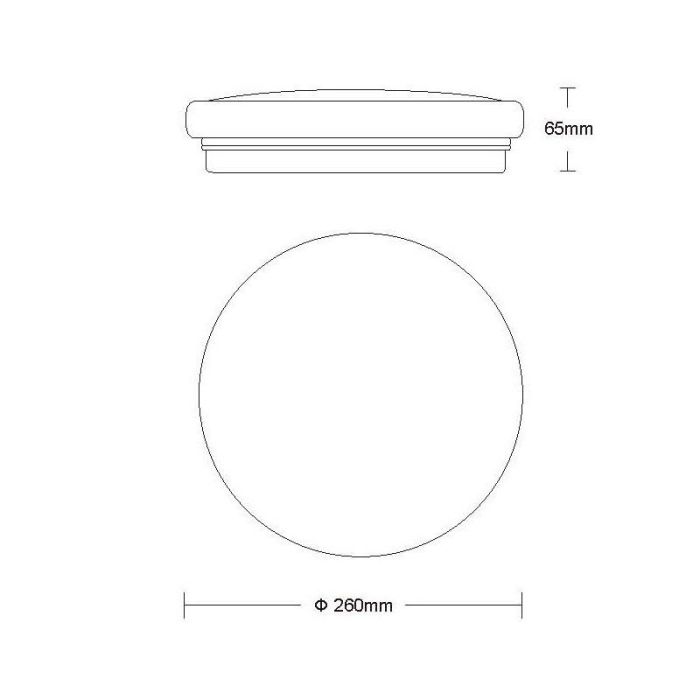 Lampe plafond moderne blanche, Otis, 14W, 3000K LED