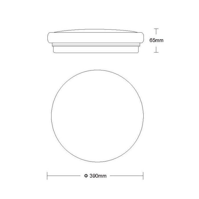 Lampe plafond moderne blanche, Otis, 32W, 3000K LED