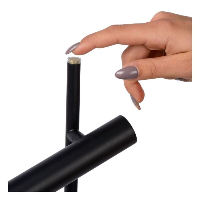 Lampadaire liseuse moderne noir, Philon, 4,5W, 3000K LED, avec variateur tactile
