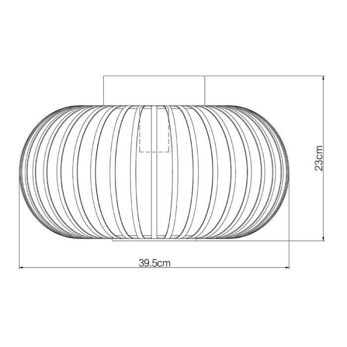 Lampe plafond rétro grise, Manuela