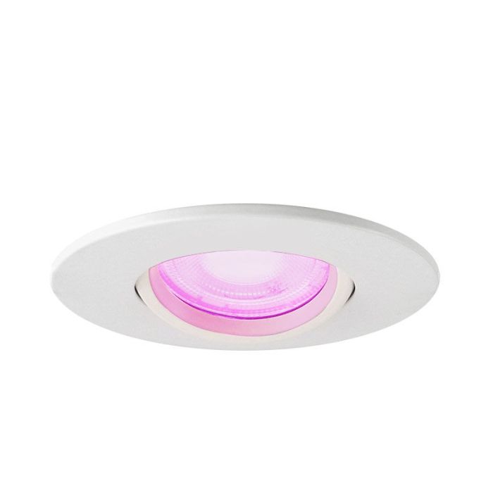 Spot encastré connecté blanc moderne, Jill, IP65, 4,5W, RGBW