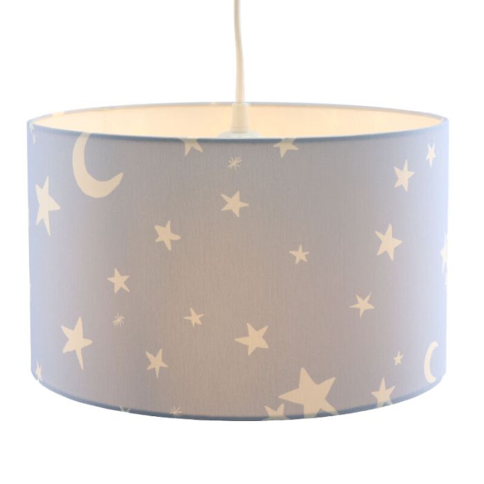Suspension pour enfants bleue en tissu, Stars