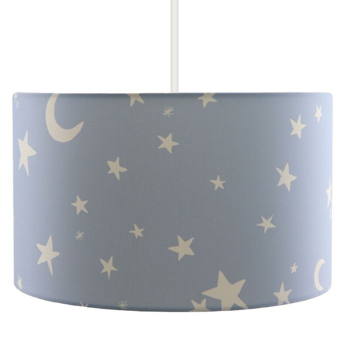 Suspension pour enfants bleue en tissu, Stars