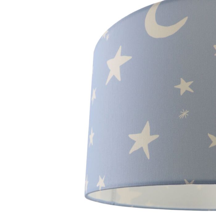 Suspension pour enfants bleue en tissu, Stars
