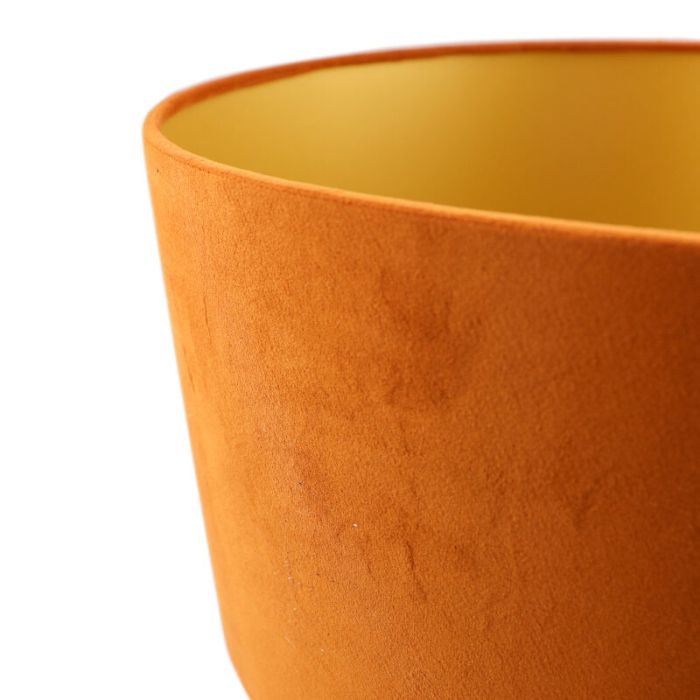Abat-jour en velours d'or Milene, Tissu, moderne