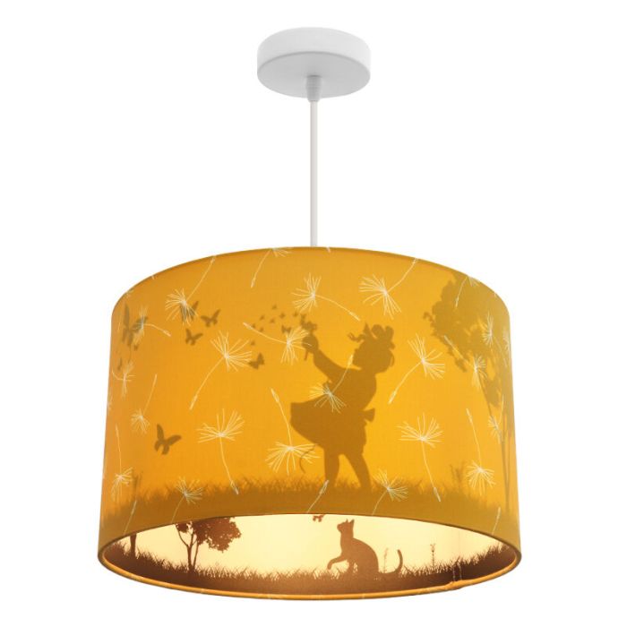 Suspension pour enfants jaune en tissu, Butterfly
