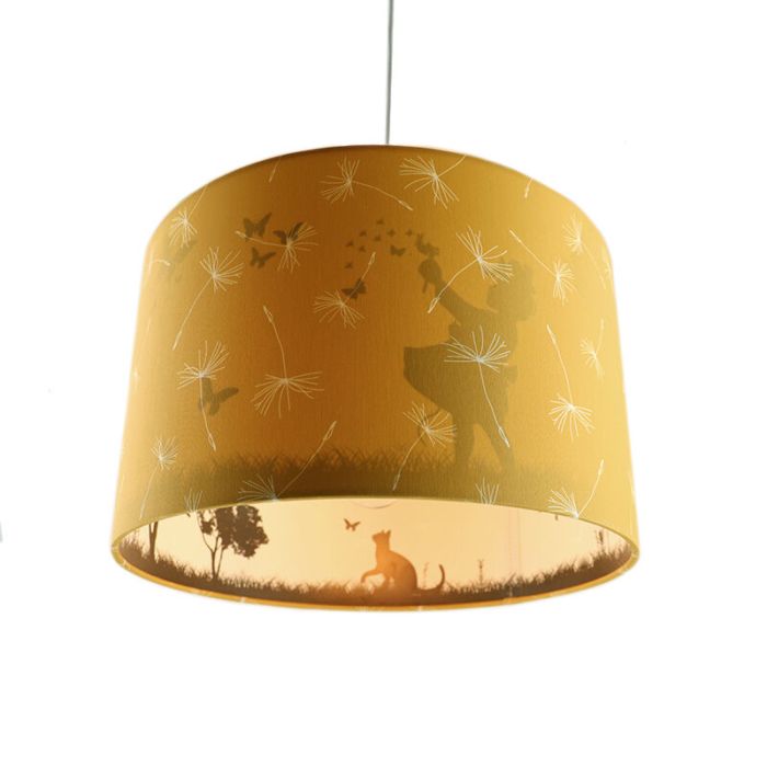 Suspension pour enfants jaune en tissu, Butterfly