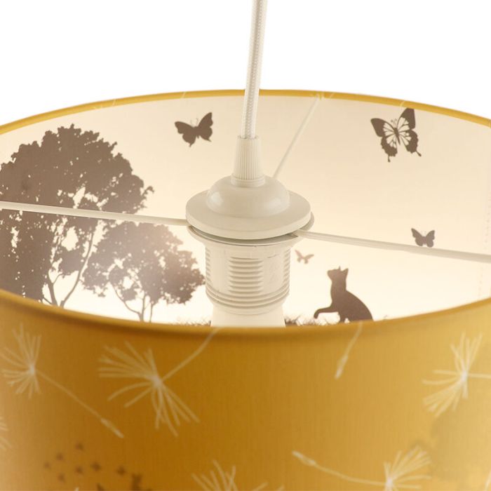 Suspension pour enfants jaune en tissu, Butterfly