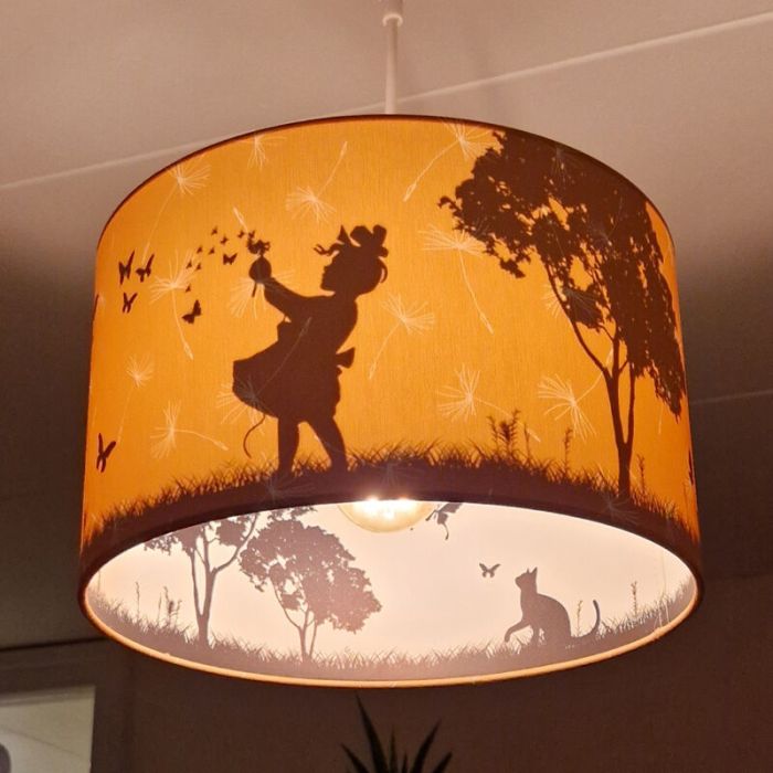 Suspension pour enfants jaune en tissu, Butterfly