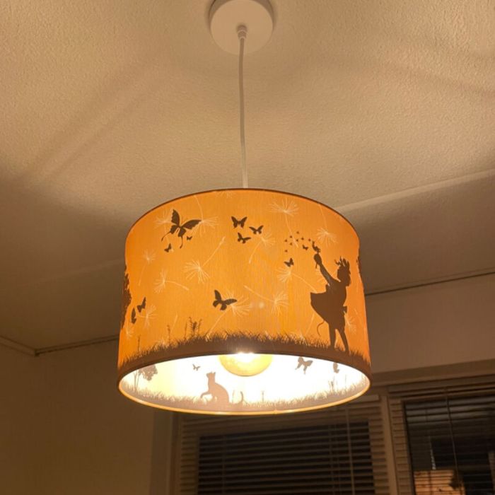Suspension pour enfants jaune en tissu, Butterfly
