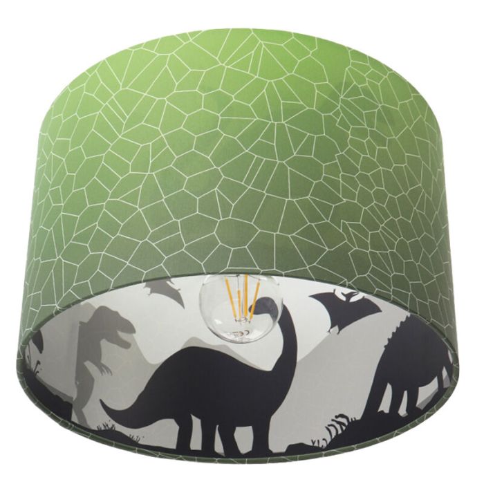Plafonnier pour enfants vert moderne, Dino