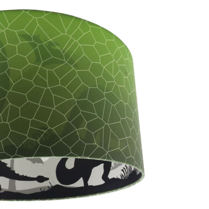Plafonnier pour enfants vert moderne, Dino