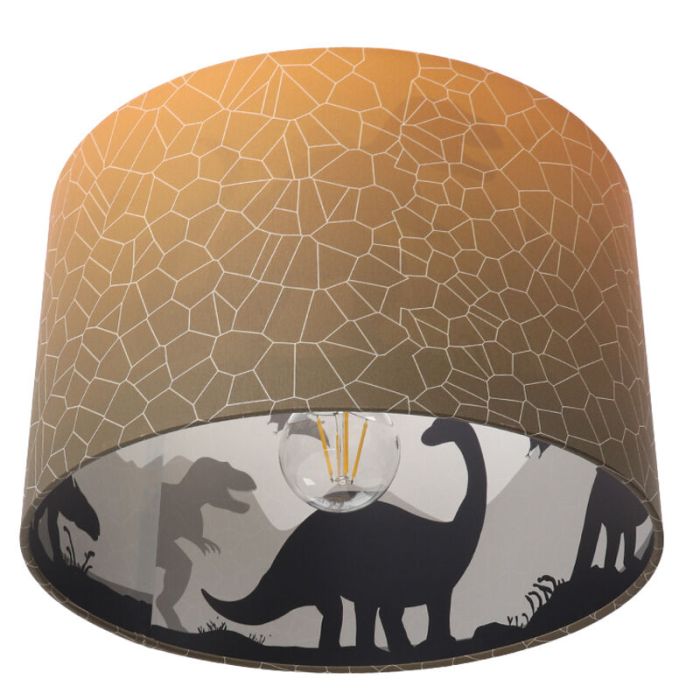 Plafonnier pour enfants orange moderne, Dino