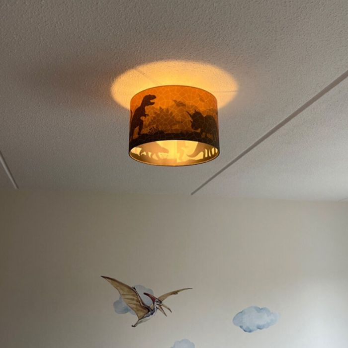 Plafonnier pour enfants orange moderne, Dino